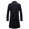 Bolubao Mężczyźni Zima Wełniana Płaszcz Męska Winter Casual Solid Color Slim Fit Wool Mieszanki Wełniany Pea Płaszcz Męski płaszcz Trench Płaszcz 210518