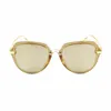 Cool Kids Big Eyes Pilot Sunglasses Simple Clean Frame met Oversize Mirror Lenzen Fix per klinknagel