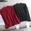 Podstawowy Turtleneck Smukły sweter Pullover Kobiety Jesień Zima Casual Z Długim Rękawem Dla Kobiet Kobiet Chic Bluzy Top 210922