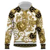 Men's Hoodies Men's & Sweatshirts 3D Printing Hoodie Fashion Gold Chain Luxury Pattern Sweatshirt Women's Pullover Harajuku