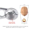 Nutcracker Walnut Opener Metal Walnut Cracker com cabo antiderrapante em forma de V-em forma de funil em casa design de viva de frutas Ferramentas de vegetais