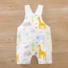 Summer and Spring Baby Animal Whale or Elephant Print Strappy Bodysuits 210528
