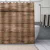 Custom old wood Shower Curtains DIY Bathroom Curtain Fabric Washable Polyester for Bathtub Art Decor Drop 210402