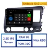 10.1 "Androidタッチスクリーンプレーヤー2 DIN車DVDラジオBluetooth GPSナビゲーション2006-2011ホンダシビック右ハンドドライビング