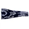 Sport Yoga Hårband Turban Floral Tryckt Bandana Fitness Elastiska Huvudbonader Running Gym Head Wrap Sweatband Stretch Hairs Tillbehör WLL767