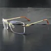 Designer-Strandpaar-Sonnenbrillen für Herren und Damen 20 % Rabatt auf randlose, klare Augenrahmen Herren transparente optische Brille Metall Deisgner Eyewear Fill Prescription