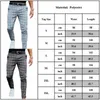 Mens Kontrollera Byxor Slim Fit Soft Stretch Casual Long Trousers Arbetskontor Business Man Sommar Casual Long Pant Streetwear 210930