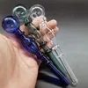 두꺼운 파이렉스 유리 파이프 다양한 스타일 다채로운 손 흡연 파이프 약 140mm 헬리컬 튜브 Dab Rig 직경 볼 밸런서 워터 봉