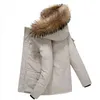 -30도 화이트 오리 겨울 자켓 남성 위장 파크스 방풍 후드 칼라 두꺼운 코트 두꺼운 따뜻한 재킷 Y1103