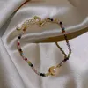 Цепочка звена Жемчужные браслеты красочные кристаллы нерегулярные струны этнические элегантные роскошные украшения Оптовые винтажные корейские 2022 года для женщин