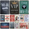 Plaques WiFi gratuites peinture en métal Je veux que vous affichez une affiche d'écran en étain vintage épingle shabby chic décor métal signes bar décoration métal affiche plaque de pub largement utilisée à la maison Decteur