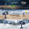 14 Patronen LED-projector Lampeffect Dubbele Hoofd Oceaan Wave Sneeuwvlok Kerstverlichting Waterdicht Outdoor Laser Projection Stage Light