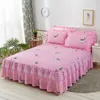 Mediterranean Romantic Bed Skirt Princess Lace Bedspread Mattress Dust Cover Bed Sheet Big Size ( No Include Pillowcase ) F0029 210420