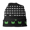 Berets Space Invaders Men Women's Beanie Hats Oryginalne 1978 Wersja arkadowa twarz dzianina kapelusz uszu czapki czapki czapki czapki