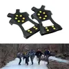 1 Pair 10 Studs Crampons Anti-Skid Ice Gripper Climbing Winter Snow Shoes Cover Spikes TPR Grips Boots Cleats Unisex Accessories 2pcs/pair