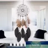 45 см Handmade Dreamcatcher черное перо кружева улавливание снов шарик висит украшение украшения орнамент подарок для автомобиля / домашний декор lz0398