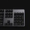 MIIIW Gaming Mechanical 600K 104 Keys Red Switch USB Wired 6 Mode White LED Backlights Keyboard Office Use