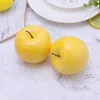 パーティーデコレーションリアルなリアルな人工フルーツリンゴの明るい黄色い色のキッチン偽の陳列の装飾工芸