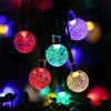 Ball di cristallo all'aperto LED Solar String String Light Luci di Natale Giardino Decorazione del giardino Paesaggio