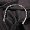 Mode Hip Hop Bijoux 4mm Tennis Bracelets AAA CZ Glacé Turc Bleu Yeux Bracelet De Luxe Bracelets pour Femmes Fille Accessoires