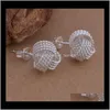 Jewelryfashion Shining Twist 925 Sier Earings Unisex Earring Jewelry Mix 4Styles Stud Earrings 1591 Drop Delivery 2021 Ygahj