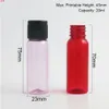 100 x 20 ml Frasco de plástico PET para viagem com tampa flip top branca preta transparente Conjunto de recipientes de xampu cosmético de 2/3 oz