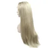 Perucas sintéticas de renda longa peruca de cabelo frontal ombre platina cinzas loiras sedosas mel reto mel médio parte frontal destaque para mulheres negras