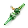 DHL Night Luminous Beads Cigarette Holder Metal pipe Pendant Multicolor Hookah Filter Tips Detachable Smoking Reusable Shisha