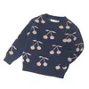 Höst Baby Boys Girls Kids Cherry Sweater Vinter Långärmad Stickad S 1-6yrs 210429