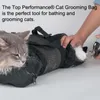 Одежда для собак Регулируемая сетчатая кошка для ванны для ванны Cats Стиральные мешки для домашних животных для домашних животных.