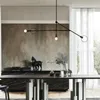 Noordse lampen eenvoudige moderne creatieve woonkamer eetkamer kunstlijn vorm speciale extreem kroonluchter hanger