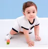 Retailwhole pagliaccetto del bambino neonato pagliaccetti di cotone neonato con fiocco tutine Tuta Tute Bambini Designer Abbigliamento Bambini bou3435117