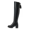 2021 High Women Boots Dij over de knie echte lederen winter groot formaat 41 42 43 66254 Lear