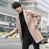 Men039s Trench Coats Orange Woolen Mens Long Winter Lack Burty Jacket Blue Outercoats Slim Fit Classic Vintage Gentlemen Coat8041282