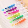 6 Colors Novelty Nurse Needle Syringe Shaped Highlighter Marker Pen Pens Stationery School Supplies k24