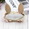 Joli bébé filles bandeau lapin oreille nouveau-né Photo accessoires mignon élastique fleur couronne bandeaux pâques jour fête cheveux accessoires