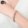 UNY Bangle Twisted Cable Wire Bracelet Antique Bangles Cross Fashion Designer Brand Vintage Christmas Gifts Womens Cuff 210918