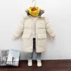 Nouvelles vestes d'hiver à capuche pour garçons filles vêtements Graffiti camouflage Parkas pour adolescents épais long manteau enfants vêtements snowsuit H0909