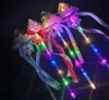 Piscando Blinky Light Up Star Princesa LED Wand Partido Favor Super Clear Árvore de Natal Forma Magia Glow Stick Dress-up adereços