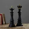 VILEAD 1 Pcs Chess Pieces Figurines for Interior Decor Office Living Room Home Decoration Accessories Modern Chessmen Ornament 211105