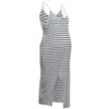 출산 드레스 2022 간단한 패션 민소매 스트라이프 프린트 모유 수유 Sundress 임신 드레스 # 4A01