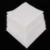 10pcs Mens White Handkerchiefs 100% Cotton Square Super Soft Washable Hanky Chest Towel Pocket Square 28 x 28cm T200618