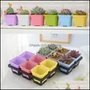 Planters Pots 용품 파티오, 잔디밭 정원용 고품질 두꺼운 colorf 사각형 미니 꽃 냄비 매력 재배 정원 장식 H