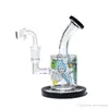 6 '' Glass Bong Hookahs Oil Dab Rig 5mm厚さバンガーネイルボン女性ジョイント14.5mmバブラー