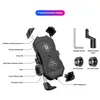 Motorcycle Phone Holder QC3.0 15W USB Smart Charger Wire Charing 2 in 1 Semiautomatic Stand 360 Degree Rotation Bracket Car