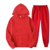 Felpe con cappuccio da donna Felpe Abiti invernali Uomo Moda Felpa con cappuccio rossa Pantaloni di marca neri Tuta da jogging casual Tuta Felpa Donna Pul