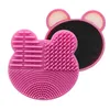 Makeup Brush Cleaner Silicone Washing Sponge and Mat Cosmetic brushes Clean Scrubber Foundation Cleaning Pad Make up Tool pink