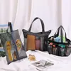 Storage Bags Portable Mesh Wash Bag Mutifunction Travel Comestic Foldable Beach Toys Shoes Pouch Outdoor Shopping Handbag