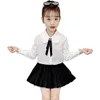 Bambini vestiti per ragazze camicetta + gonna per bambini per la primavera casual autunno scuola 210527