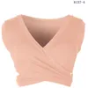 Nieuwe Vrouwen Sexy Diepe V-hals Tank Tops Zomer Wrapped Slim Ruched Bandage Tanks Cmais Crop Top Dames Plus Size Club Tank Vest Tee Shirts X0507